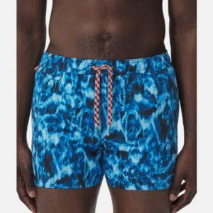 Burberry 'Greenford' Sea Print Swim Trunks in Bright Blue sz S (28-30)